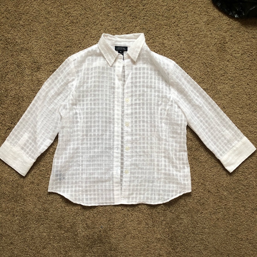 Sheer button down (XL) Jones New York